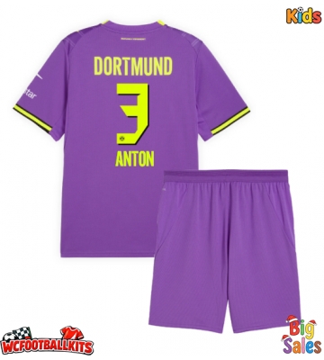 Borussia Dortmund Waldemar Anton #3 Replica Third Stadium Kit for Kids 2026-27 Short Sleeve (+ pants)
